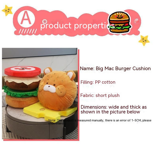 Almohada Respaldo Hamburguesa para Cama y Sofá - Image 12