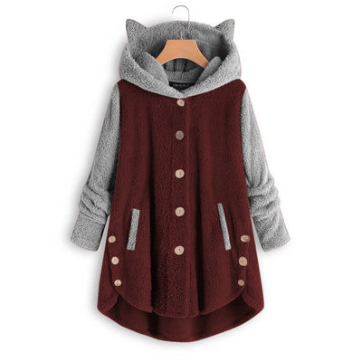 Sudadera con Capucha y Orejas de Gato - Abotonada y Peluche - Image 7