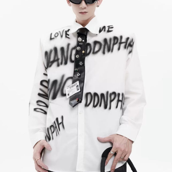 Camisa Blanca con Hombreras Acolchadas