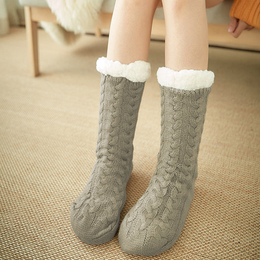 Pantuflas de Felpa Casual Plus para Mujer - Calcetines Térmicos Tubo Medio - Image 18