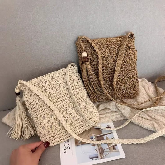 Bolso Tejido Cuadrado Pequeño - Bandolera Compacta y Elegante para Diario - Image 9