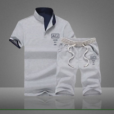 Conjunto Deportivo Casual para Hombre - Camiseta Cuello Mao Manga Corta - Image 8