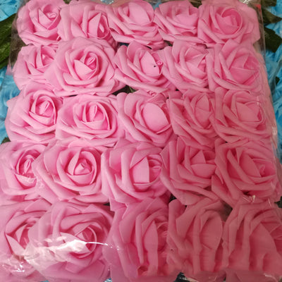 Rosas de Espuma PE con Tallo y Hojas - 25 Flores Decorativas para Bodas y San Valentín - Image 48