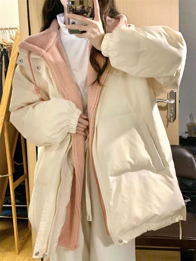 Abrigo Acolchado Doble Tela con Capucha para Mujer - Chaqueta Térmica Gruesa - Image 15