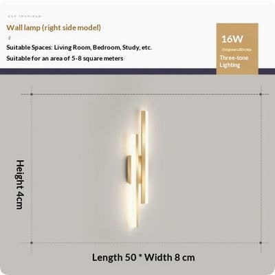 Lámpara de Pared Doble Línea Moderna para Hoteles y Pasillos - Image 8