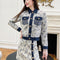 Conjunto de Falda Corta Estilo Vaquero Universitario Dos Piezas