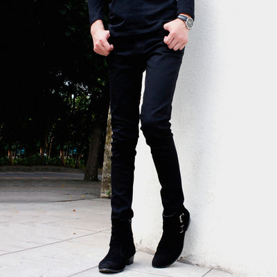 Pantalones Skinny Negros Elásticos para Hombre - Image 2