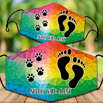 Two cotton face masks with a French Bulldog puppy peeking out, paw prints, and "French Bulldog Kisses Fix Everything" text. - Image 42