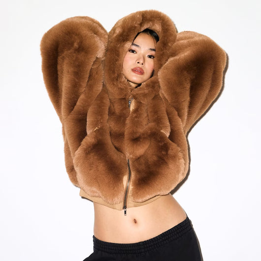 Chaqueta Cálida de Forro Polar con Capucha y Pelo Sintético Ecológico - Image 14