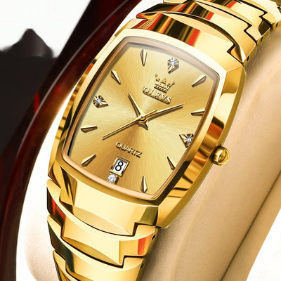 Reloj de Hombre en Acero Tungsteno con Cuarzo y Detalles en Oro - Image 4
