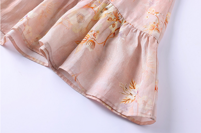 Vestido Vintage Línea A con Cuello de Pie y Estampado - Image 11