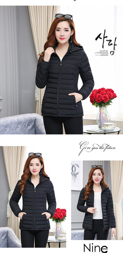 Chaqueta Acolchada de Plumas para Mujer Talla Grande Corte Slim - Image 12