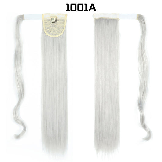 Cola de Caballo Extensible con Velcro - Cabello Liso Europeo - Image 7
