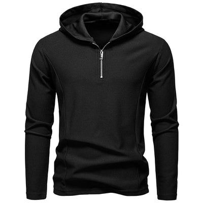 Sudadera Casual con Cierre Medio y Capucha - Manga Larga Colores Sólidos - Image 8