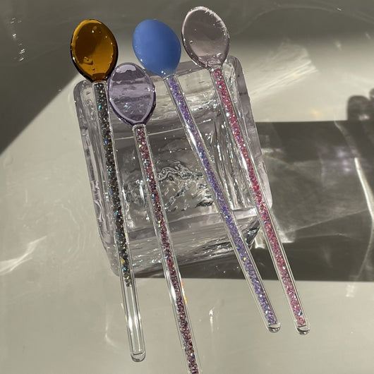 Cuchara de Postre Cristal Transparente Resistente al Calor - Image 3