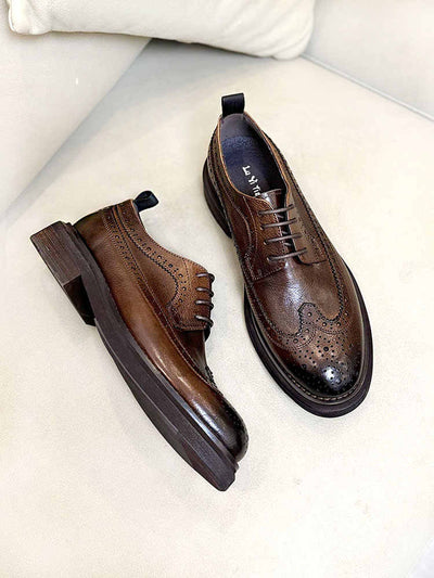 Zapatos Brogue Elevadores de Cuero para Hombre con Suela Reforzada - Image 4
