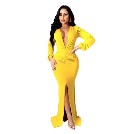 Vestido de Noche Entallado Escote V para Mujer - Image 7