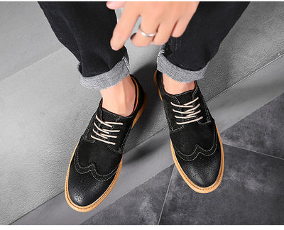Zapatos Formales de Cuero Genuino para Hombre - Diseño Retro con Cordones - Image 21
