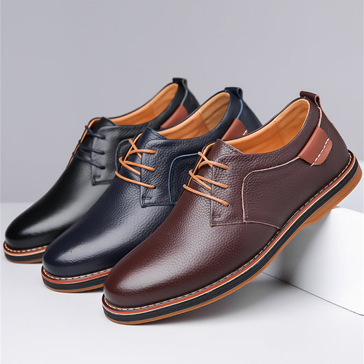 Zapatos de Cuero para Hombre Talla Grande - Costura Artesanal Premium - Image 15