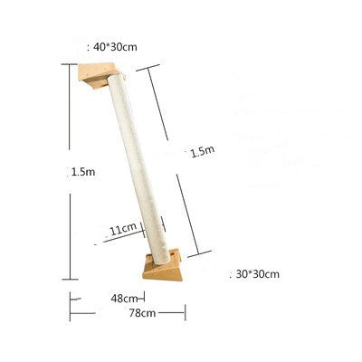 Árbol Rascador de Madera Maciza para Gatos con Bandeja y Estantes - Image 6