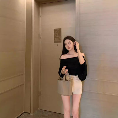 Blusa Escotada Azul para Mujer - Ajuste Ceñido Verano con Cintura Marcada - Image 3
