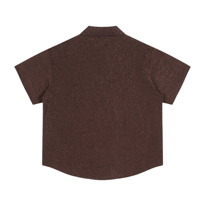 Camisa de Manga Corta con Textura Plisada - Image 2