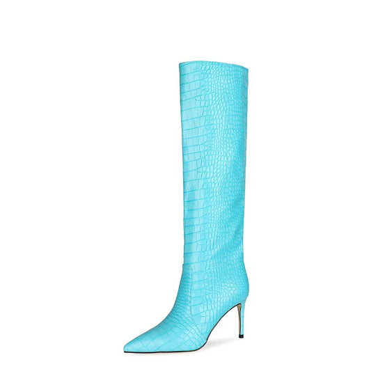 Tacones Altos Stiletto Punta Afilada Verde Fluorescente - Image 13