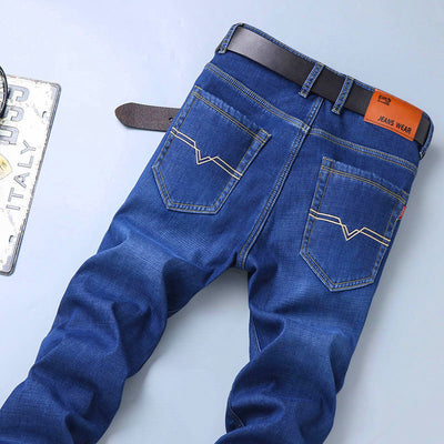 Pantalones Vaqueros Hombre Verano Stretch Seda Hielo Ajuste Relajado - Image 6