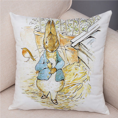 Funda de Cojín Conejo Cartoon Piel de Melocotón para Sofá y Decoración del Hogar - Image 11
