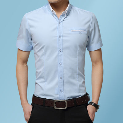 Camisa Clásica de Manga Corta para Hombre - Image 8