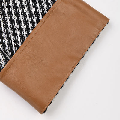 Abrigo de Lana Rayado con Cuello Maillard para Otoño e Invierno - Image 14