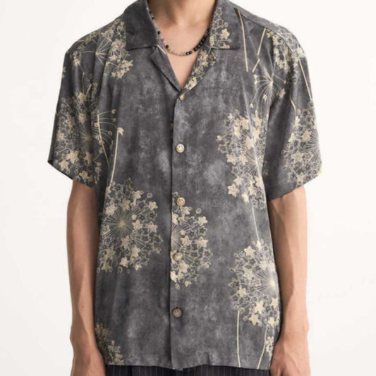 Camisa Vintage Diente de León Dorado de Manga Corta