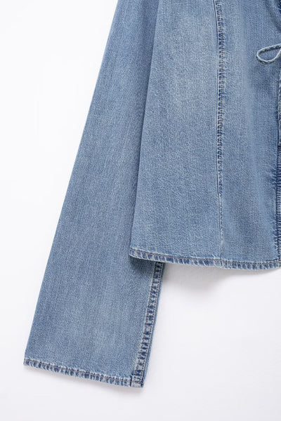 Camisa Denim Anudada Estilo Europeo y Americano para Chicas Modernas - Image 16