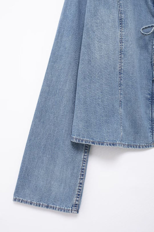 Camisa Denim Anudada Estilo Europeo y Americano para Chicas Modernas - Image 16
