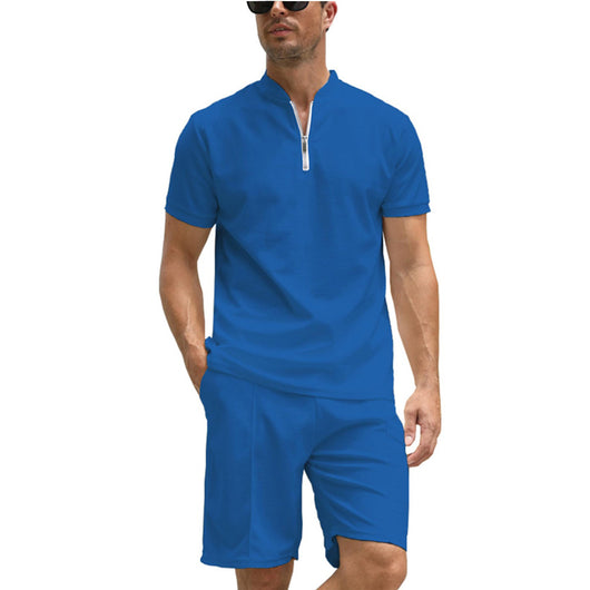 Conjunto de Polo Liso Manga Corta para Hombre - Dos Piezas - Image 10