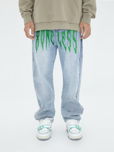 Pantalones Denim Anchos de Moda Estadounidense - Image 2