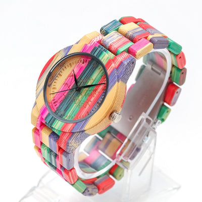 Reloj de Cuarzo Bambú con Diseño Leisure Color - Image 10