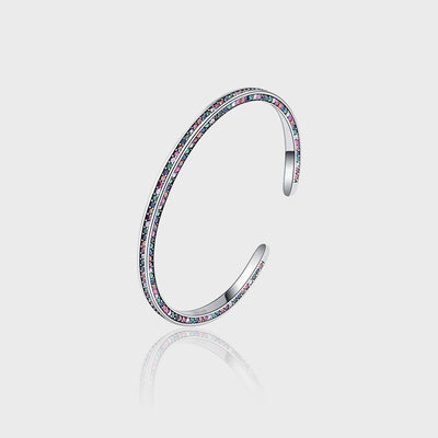 Pulsera de Plata 925 con Zirconia Arcoíris - Diseño Minimalista Luxury - Image 10