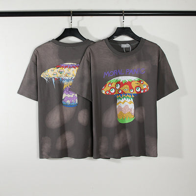 Pantalón Suelto Hip-hop con Estampado Artístico de Hongos y Ojos - Image 14