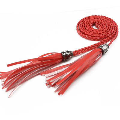 Cinturón Tejido para Mujer con Cadena de Borlas Decorativa - Image 6
