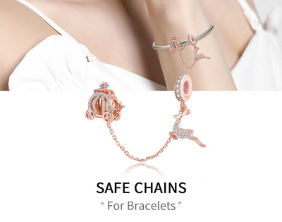 Pulsera de Plata S925 Chapada en Oro Rosa - Accesorios DIY con Protección y Diseño Navideño - Image 6
