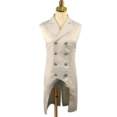 Esmoquin Punk Vintage con Cuello Alto y Doble Botonadura - Image 9