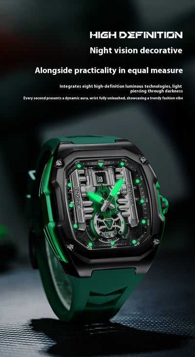 Reloj para Hombre con Fondo Transparente y Diseño Tridimensional - Image 7