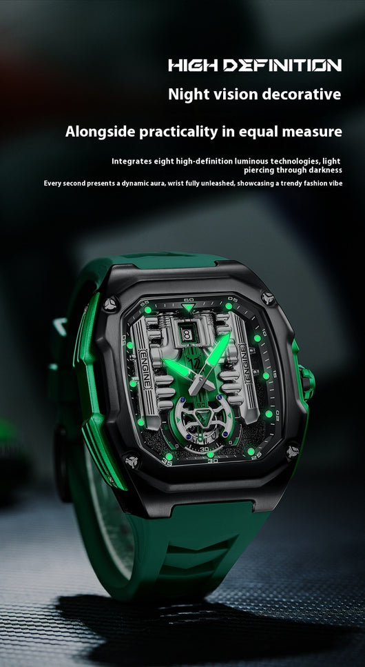 Reloj para Hombre con Fondo Transparente y Diseño Tridimensional - Image 7