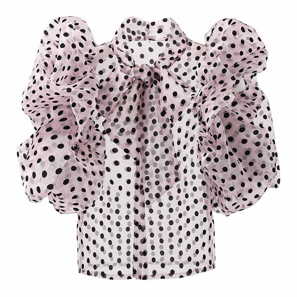 Blusa Suelta de Lunares para Mujer - Cardigan Chiffon Estilo Coreano Verano