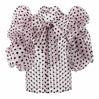 Blusa Suelta de Lunares para Mujer - Cardigan Chiffon Estilo Coreano Verano