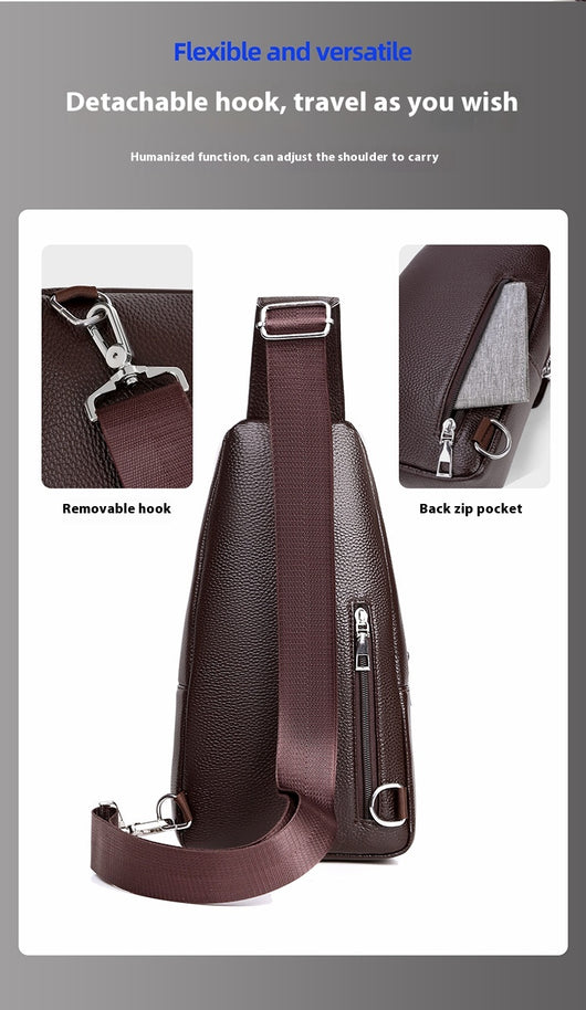 Bolsa de Pecho Retro para Hombre - Gran Capacidad Impermeable - Image 24