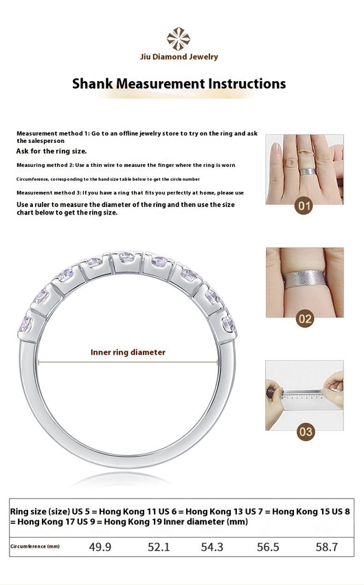 Anillo de Plata Esterlina S925 con Moissanita - Lujo Accesible para Influencers - Image 12