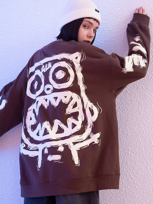 Sudadera Suelta Cuello Redondo Airflow Little - Estilo Trendy para Parejas - Image 9