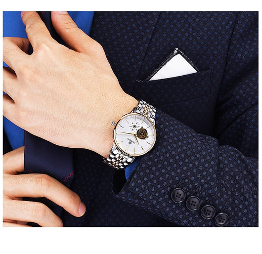 Reloj Mecánico Automático Profesional Hueco Tres Agujas Resistente al Agua para Hombre - Image 18